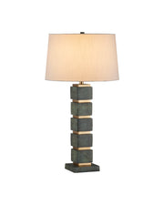 Tetra Table Lamp in Verdigris / Antique Brass