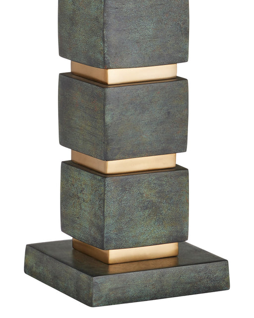 Tetra Table Lamp in Verdigris / Antique Brass