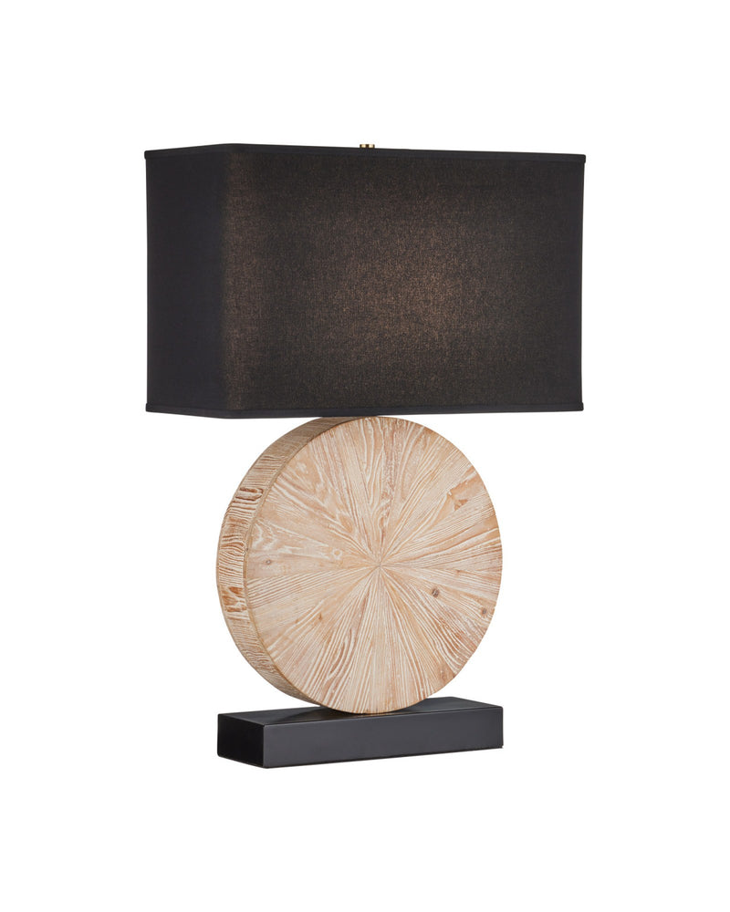 Pinion Table Lamp in Natural / Black