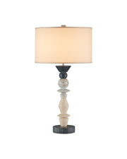 Cairn Table Lamp in Natural / Midnight Black