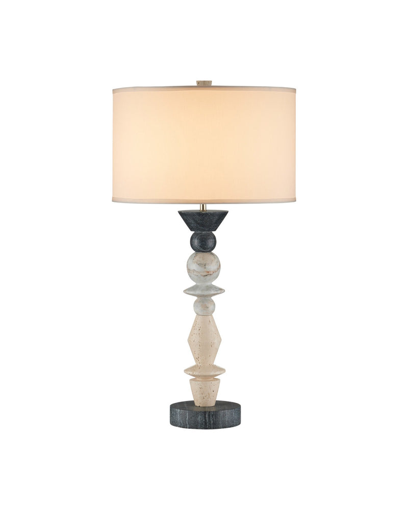Cairn Table Lamp in Natural / Midnight Black