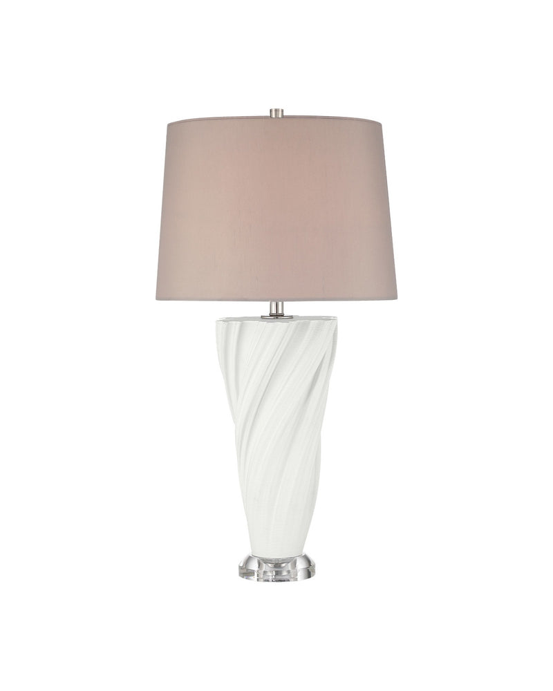 Ascension Table Lamp in Off-White / Clear