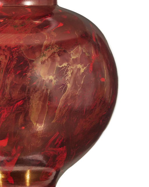 Lutz Table Lamp in Dark Red / Gold