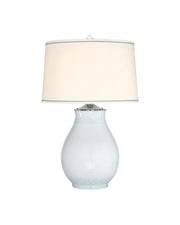 Ketty Large Table Lamp in Off-White / Celadon Green