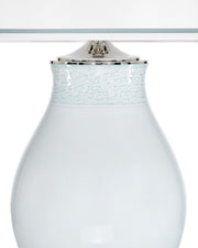 Ketty Large Table Lamp in Off-White / Celadon Green