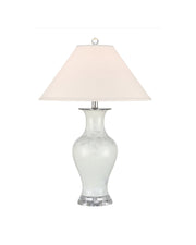 Crystalline Table Lamp in Off-White / Clear