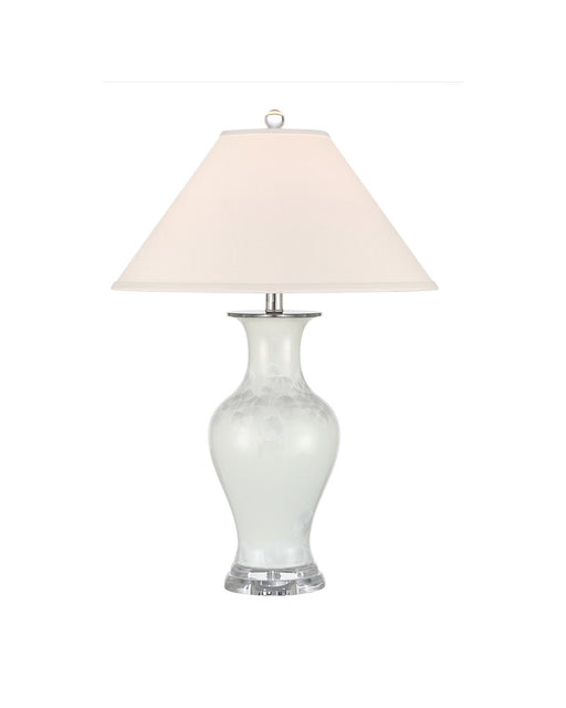 Crystalline Table Lamp in Off-White / Clear