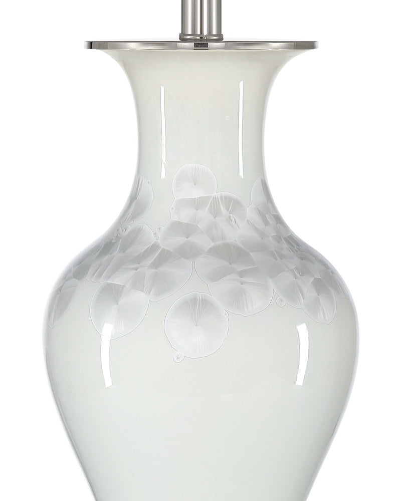 Crystalline Table Lamp in Off-White / Clear