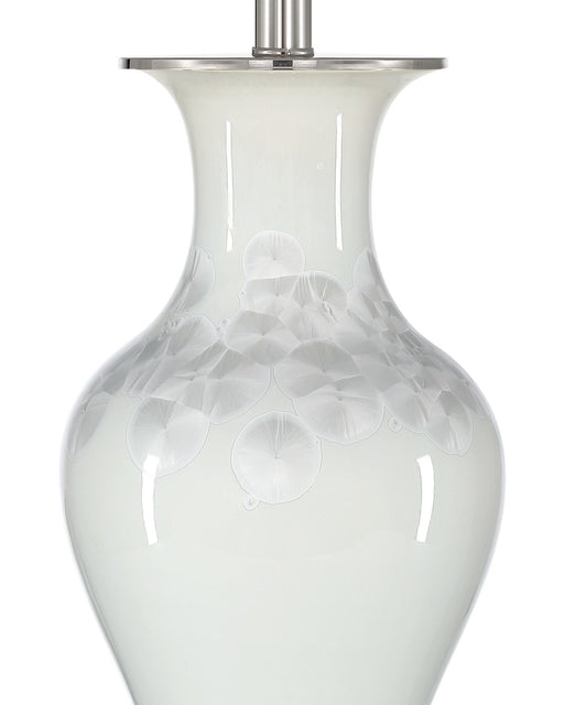 Crystalline Table Lamp in Off-White / Clear
