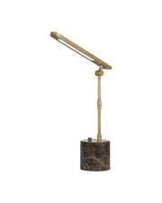 Hanford Table Lamp in Polished Antique Brass / Brown