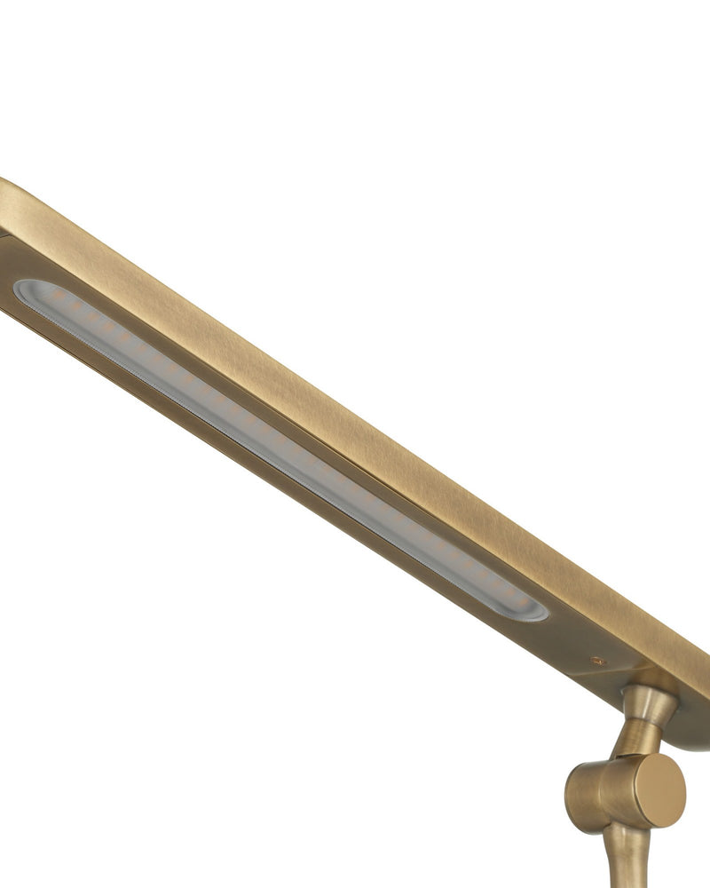Hanford Table Lamp in Polished Antique Brass / Brown