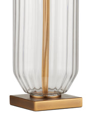 Entasis Table Lamp in Clear / Aged Brass