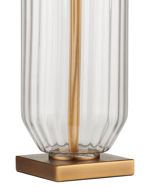 Entasis Table Lamp in Clear / Aged Brass