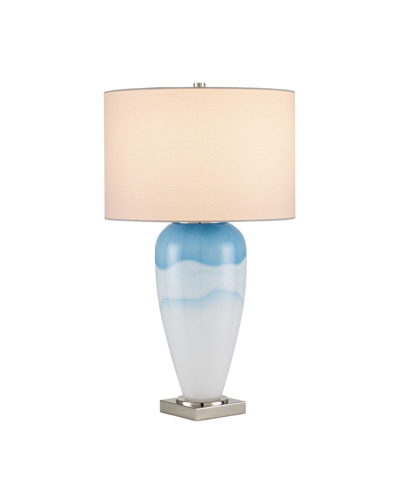 Heaven Table Lamp in Cloudy Blue / Nickel