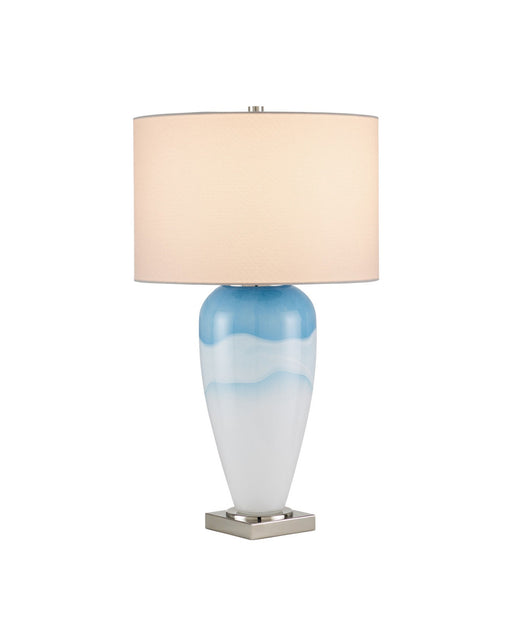Heaven Table Lamp in Cloudy Blue / Nickel