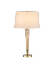 Battus Table Lamp in Natural / Satin Brass