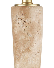 Battus Table Lamp in Natural / Satin Brass