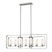 Aideen 7 Light 42.25" Linear Pendant in Brushed Nickel