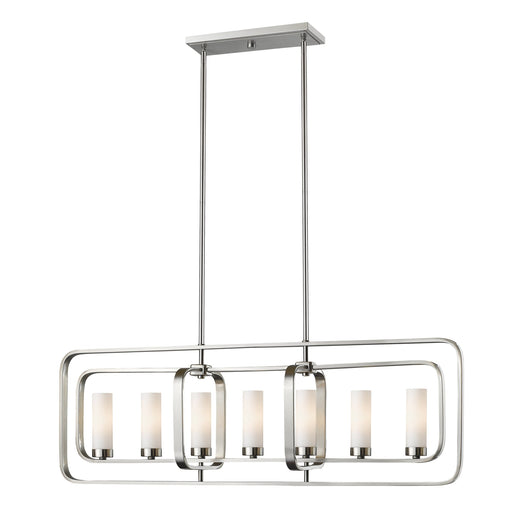 Aideen 7 Light 42.25" Linear Pendant in Brushed Nickel