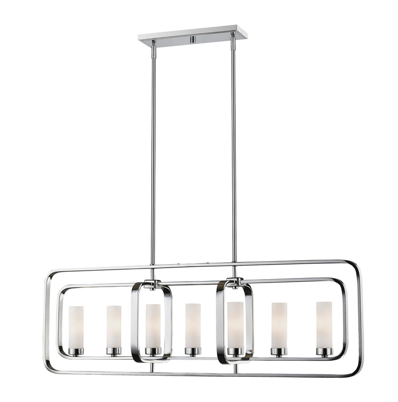 Aideen 7 Light 42.25" Linear Pendant in Chrome