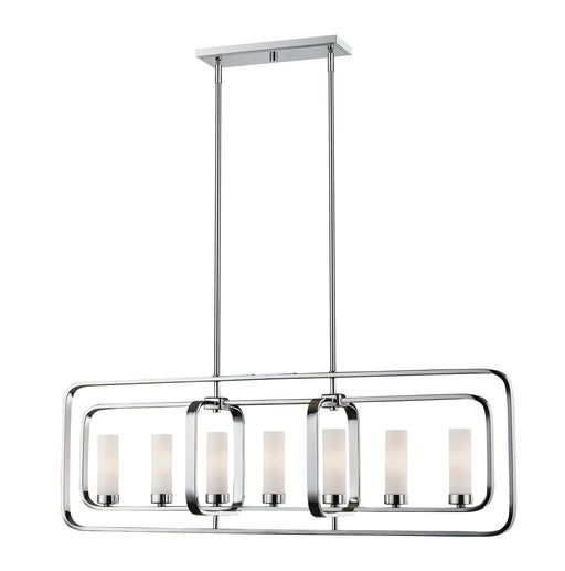 Aideen 7 Light 42.25" Linear Pendant in Chrome