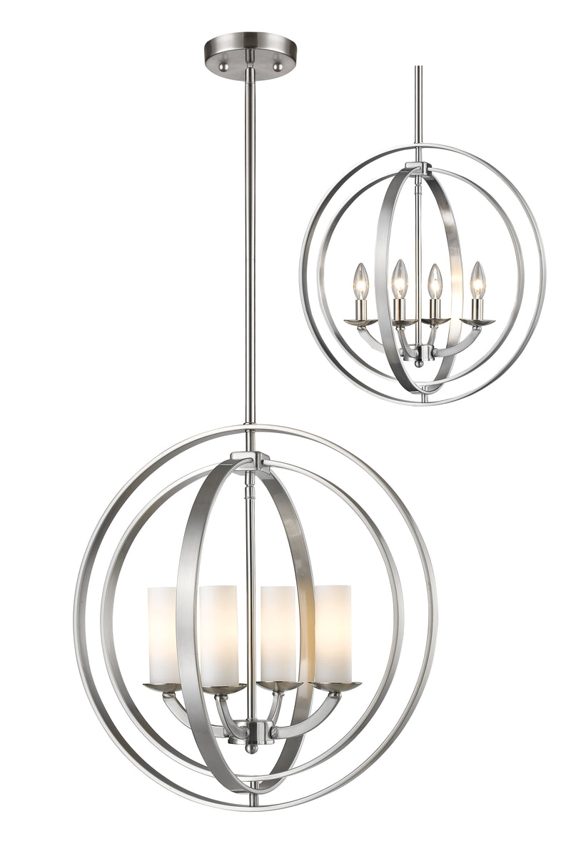 Ashling 4 Light 19.88" Chandelier in Brushed Nickel