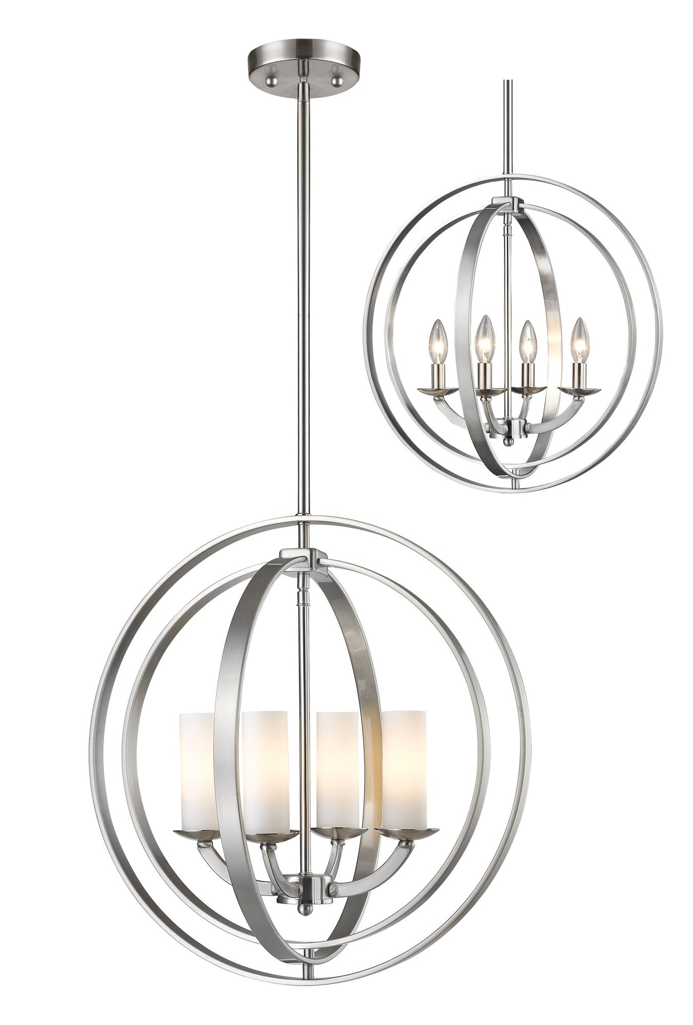 Ashling 4 Light 19.88" Chandelier in Brushed Nickel