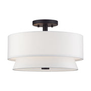 Fontana 3-Light Semi-Flush Mount in Bronze