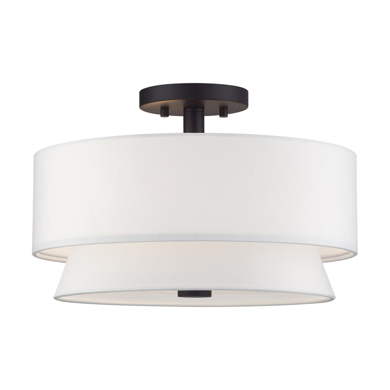 Fontana 3-Light Semi-Flush Mount in Bronze