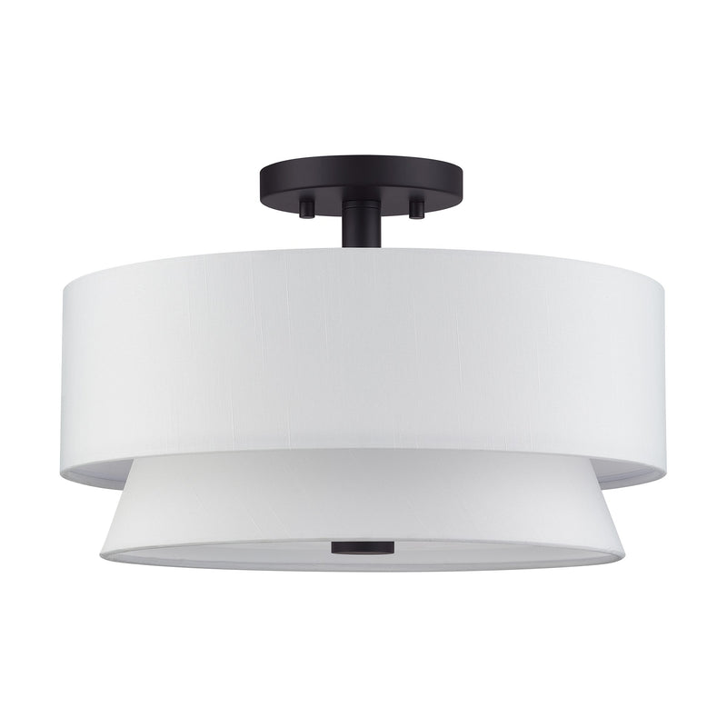 Fontana 3-Light Semi-Flush Mount in Bronze