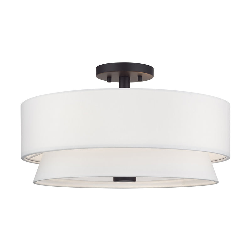 Fontana 4-Light Semi-Flush Mount in Bronze