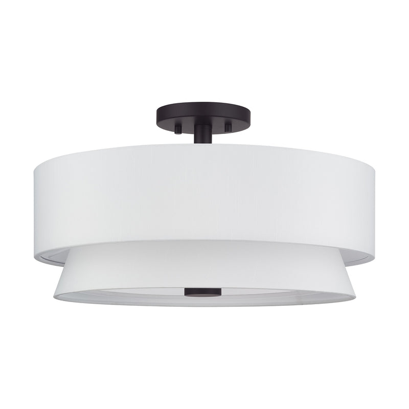 Fontana 4-Light Semi-Flush Mount in Bronze