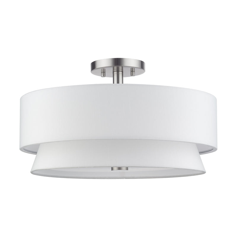 Fontana 4-Light Semi-Flush Mount in Brushed Nickel