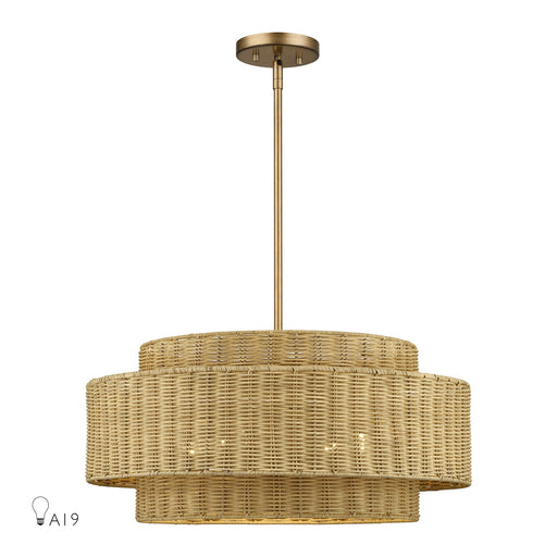Weavington 5-Light Chandelier in Antique Gold Leaf