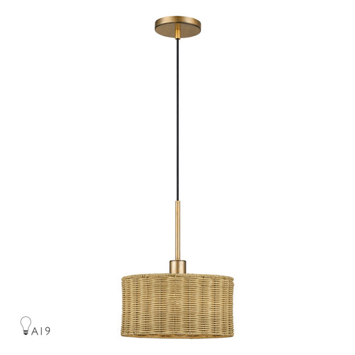 Weavington Pendant in Antique Gold Leaf