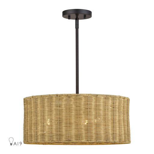 Weavington 3-Light Chandelier in Bronze