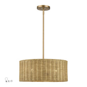 Weavington 3-Light Chandelier in Antique Gold Leaf