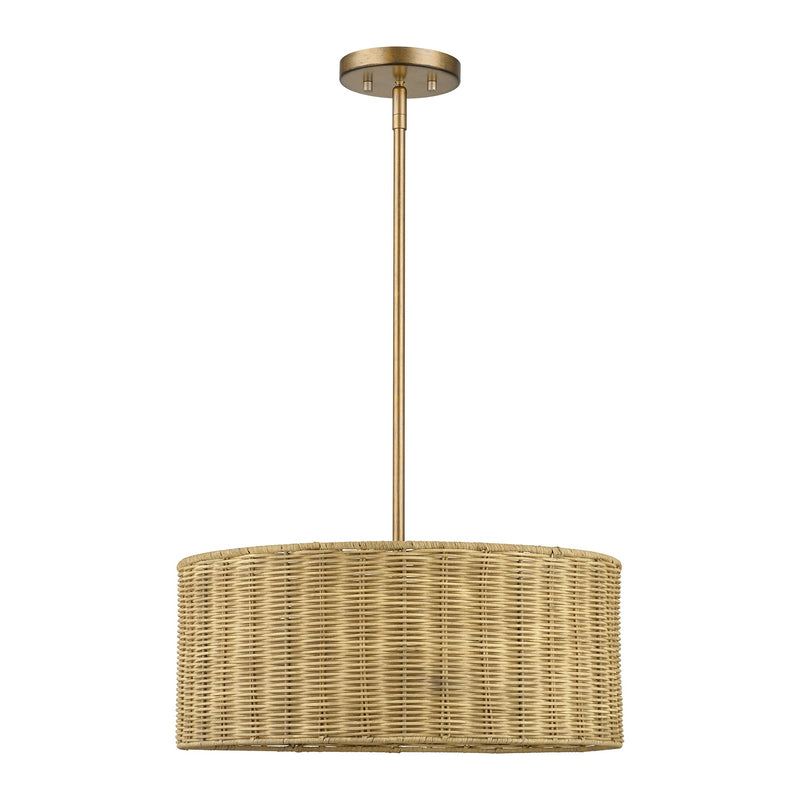 Weavington 3-Light Chandelier in Antique Gold Leaf