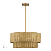 Weavington 4-Light Chandelier in Antique Gold Leaf