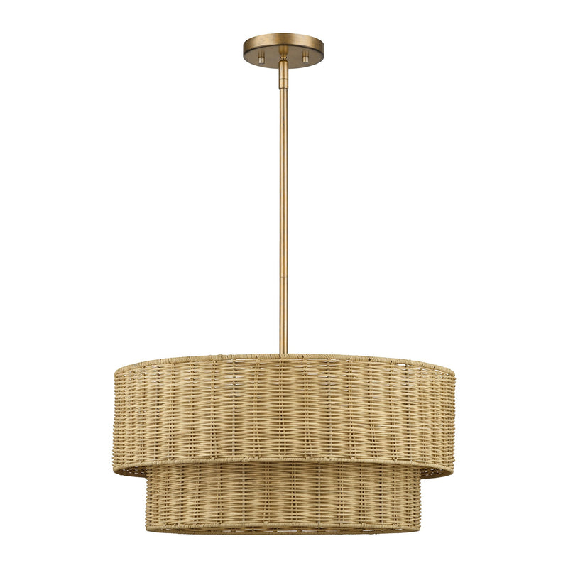 Weavington 4-Light Chandelier in Antique Gold Leaf