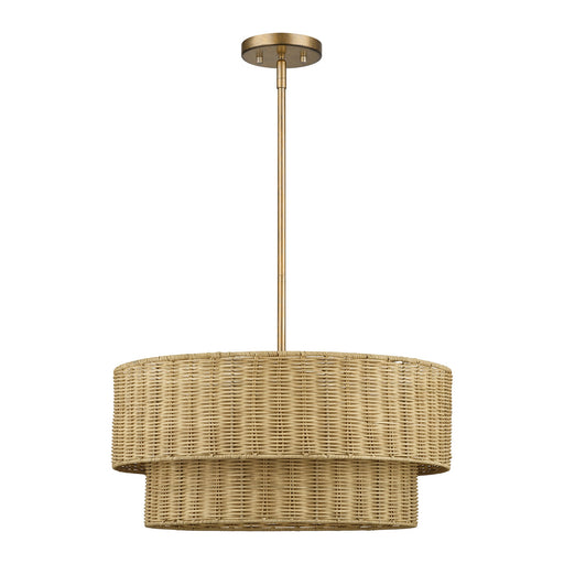 Weavington 4-Light Chandelier in Antique Gold Leaf
