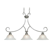 Lancaster 3-Light Linear Pendant in Pewter