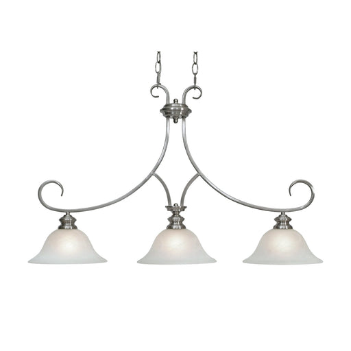 Lancaster 3-Light Linear Pendant in Pewter