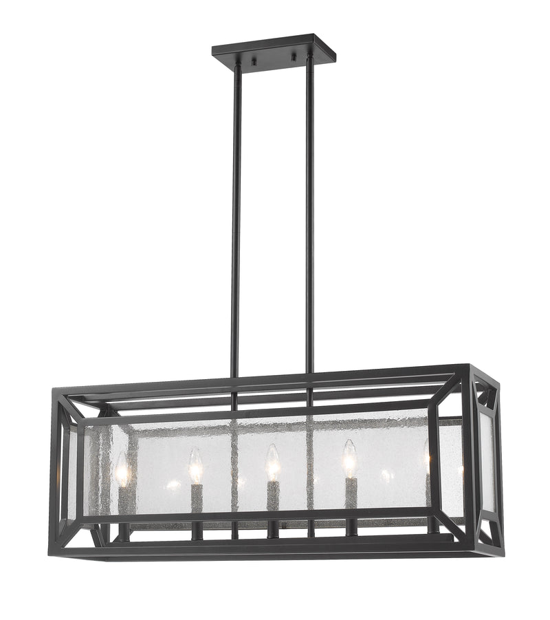 Braum 5 Light 33.3" Linear Pendant in Bronze