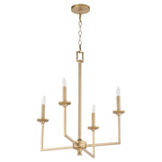Eldorado 4 Light Chandelier in Aged Brass