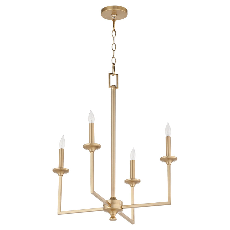 Eldorado 4 Light Chandelier in Aged Brass