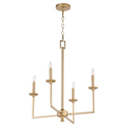 Eldorado 4 Light Chandelier in Aged Brass
