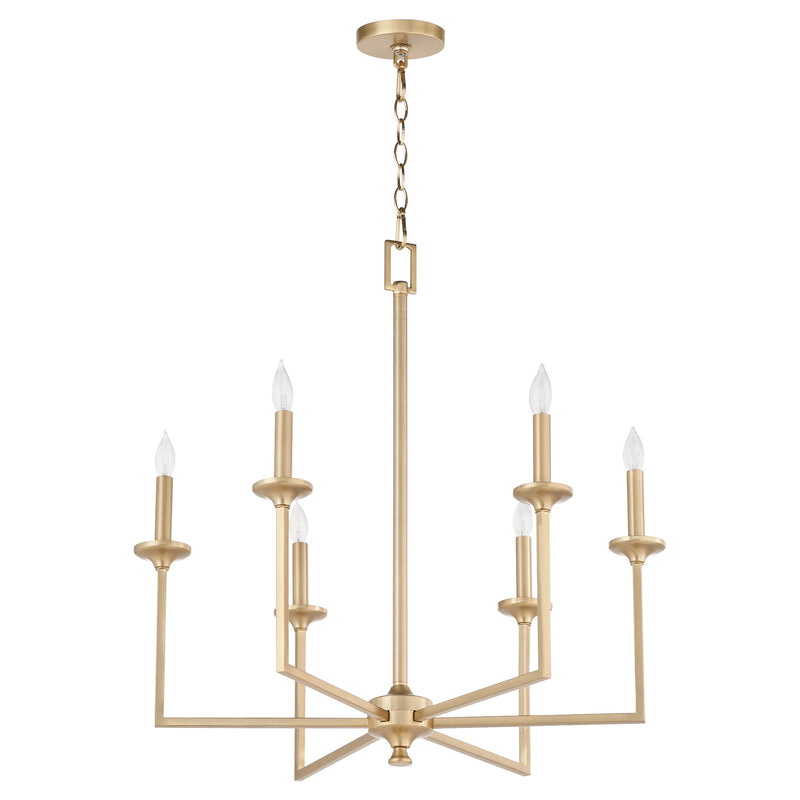Eldorado 6 Light Chandelier in Aged Brass
