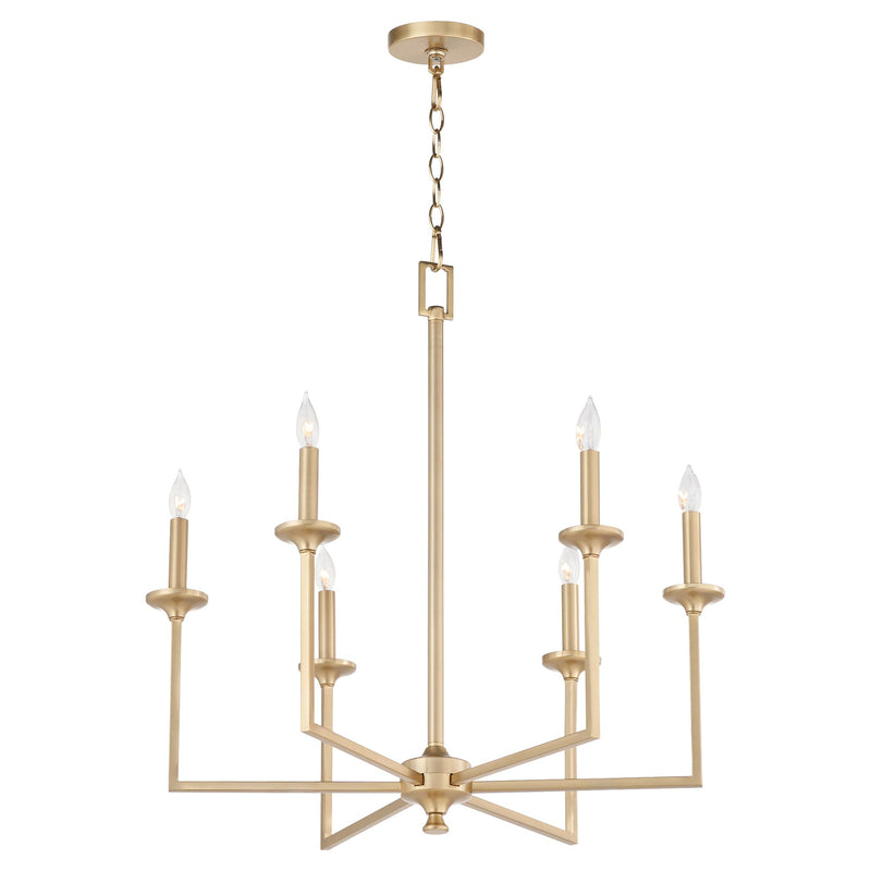 Eldorado 6 Light Chandelier in Aged Brass