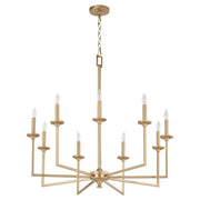 Eldorado 9 Light Chandelier in Aged Brass